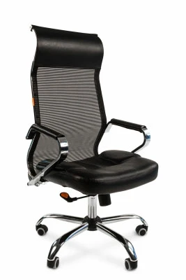 Кресло для руководителя Chairman 700 экопремиум черный/сетка н.м.