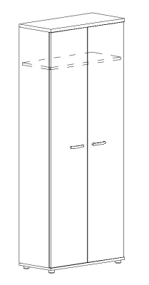 Шкаф для одежды антрацит премиум / белый премиум A4, размер: 780x364x1930