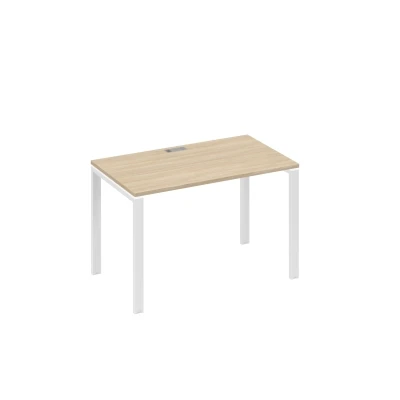 Стол письменный на металлокаркасе UNO дуб скандинавский / металлокаркас белый A4, размер: 1200x700x750