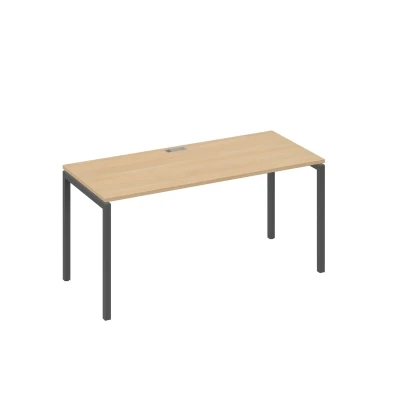 Стол письменный на металлокаркасе DUE натуральный дуб / металлокаркас антрацит A4, размер: 1600x700x750