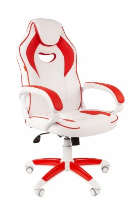 Геймерское кресло Chairman game 16 белый/красный