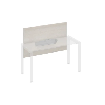 Экран настольный фронтальный большой для стола 140 с кабель-каналом дуб / металлокаркас серый A4, размер: 1250x750x18