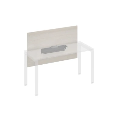 Экран настольный фронтальный большой для стола 140 с кабель-каналом дуб / металлокаркас антрацит A4, размер: 1250x750x18