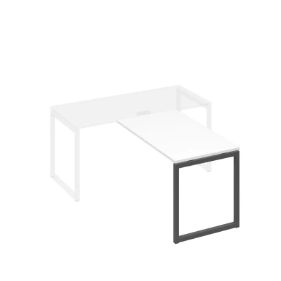 Брифинг-приставка на металлокаркасе QUATTRO белый премиум / металлокаркас антрацит A4, размер: 1200x700x750