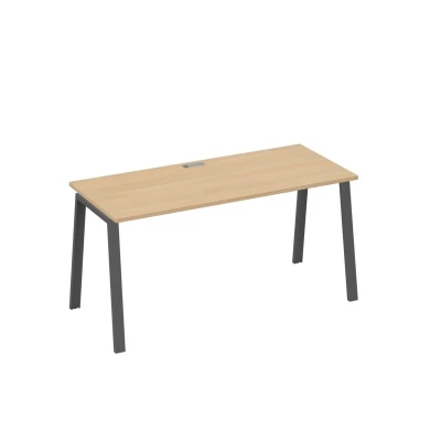Стол письменный на металлокаркасе TRE натуральный дуб / металлокаркас антрацит A4, размер: 1600x700x750