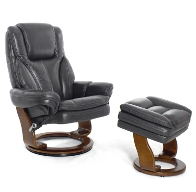 Релакс кресло RECLAINERS HANA 7753WB+Кожа  Т. Серая