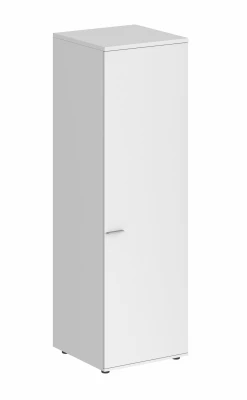 Гардероб 600х600х1955, задняя стенка HDF, правый / корпус белый, фасад белый