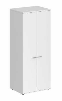 Гардероб 800х600х1955, задняя стенка ЛДСП 16 мм / корпус белый, фасады белый