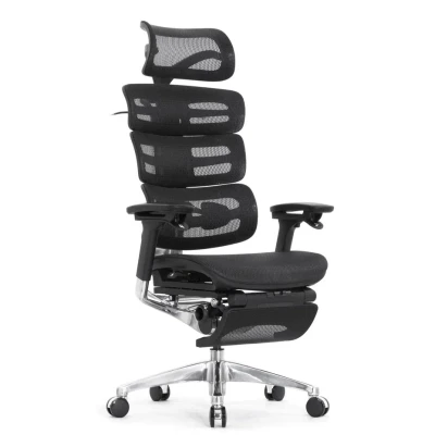 Кресло для руководителя Falto Evolution черная сетка с подножкой