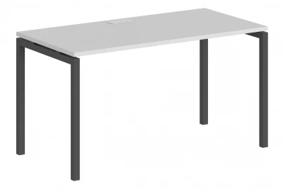 Стол 1400х700х750 / профиль: 40х40 антрацит, столешница белая