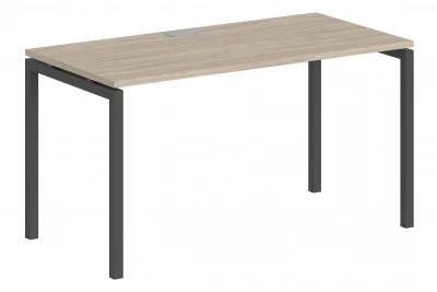 Стол 1400х700х750 / профиль: 40х40 антрацит, столешница дуб светлый