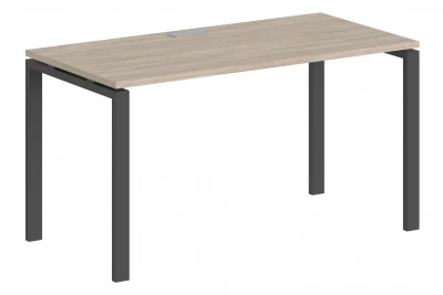 Стол 1200х700х750 / профиль: 60х30 антрацит, столешница дуб светлый