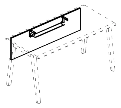Экран стола 180 с кабель-каналом мокко премиум / белый Alta MT, размер: 1650x350x18