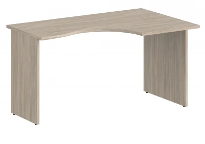Стол эргономичный 1400х900х750 правый, цвет дуб светлый