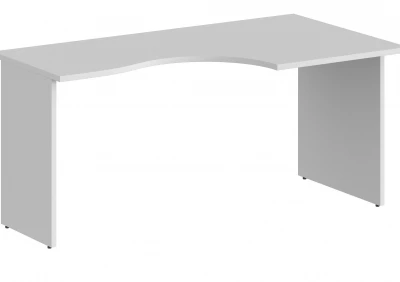 Стол эргономичный 1600х900х750 правый, цвет белый