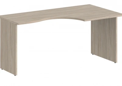 Стол эргономичный 1600х900х750 правый, цвет дуб светлый