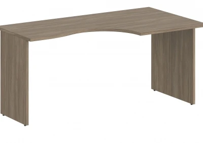 Стол эргономичный 1600х900х750 правый, цвет дуб темный