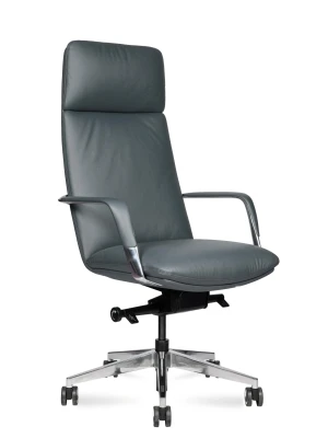 Кресло для руководителя Norden Neo HD-2218-2 H grey серая кожа