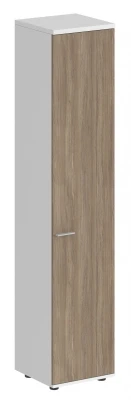 Шкаф низкий 400х400х1200, 1 дверь, задняя стенка ЛДСП, правый / корпус дуб светлый, фасад дуб светлый