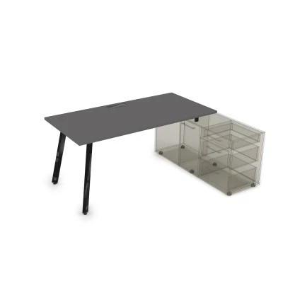 Стол для крепления на тумбу опорную (1400*700*750), Arredo, цвет Графит матовый