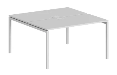 Рабочая станция 1200х1438х750 / профиль: 40х40 белый, столешницы белые