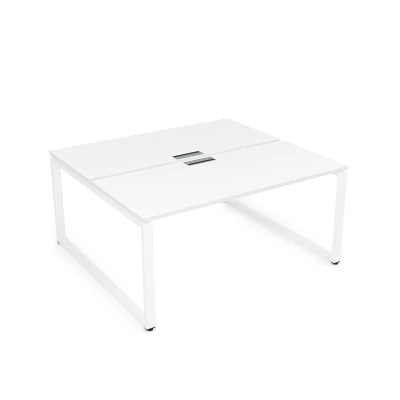 Стол системы БЕНЧ, на 2 рабочих места (1600*1435*750), Gloss, цвет Белый