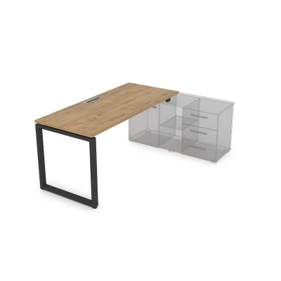 Стол рабочий прямолинейный,для крепления на тумбу (1400*800*750), Gloss, цвет Teakwood