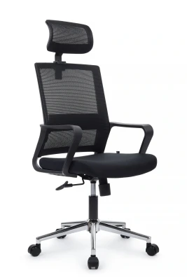 Кресло для персонала Mint RCH M1029HBE черная сетка, черная ткань