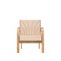 Кресло для отдыха Шелл Mebelimpex Дуб шпон Verona Vanilla, кант Verona Brown - 00009330 - 1