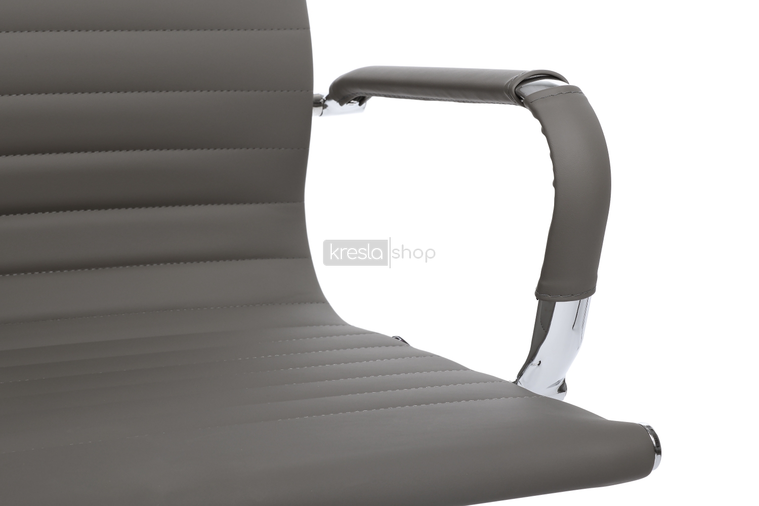 Кресло для персонала Riva Hugo RCH 6002-2SE серая экокожа - 6