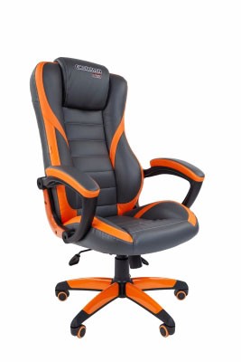 Геймерское кресло Chairman game 22 серый/оранжевый