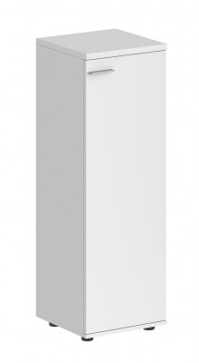 Шкаф средний 400х400х1200, 1 дверь, задняя стенка HDF, правый / корпус: белый; фасад: белый